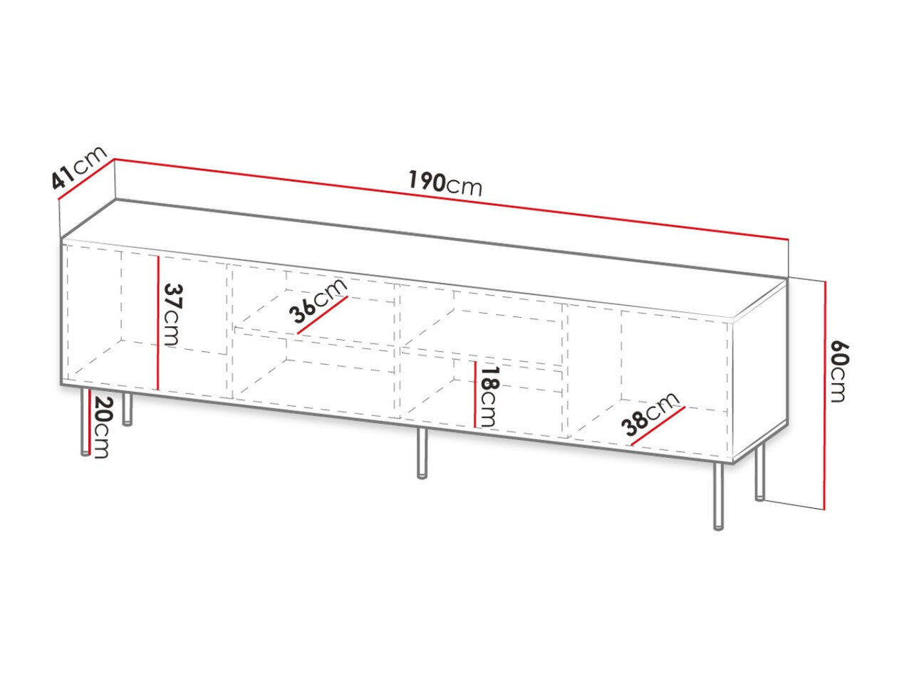 TV-omarica Lorelbo 103 (Črna + Zlata)