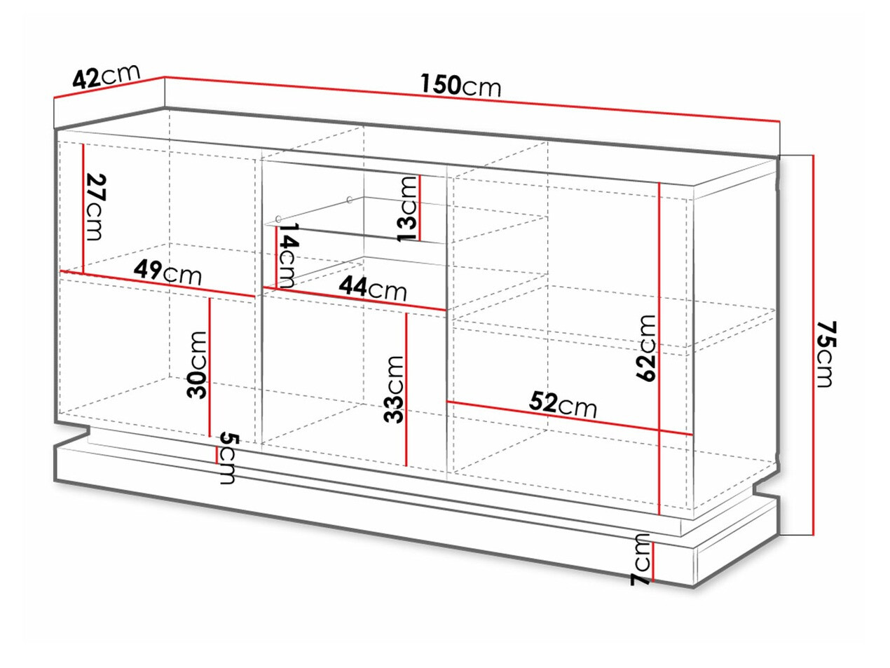 Omarica Charlotte 186 (Črna + Sijaj črna)