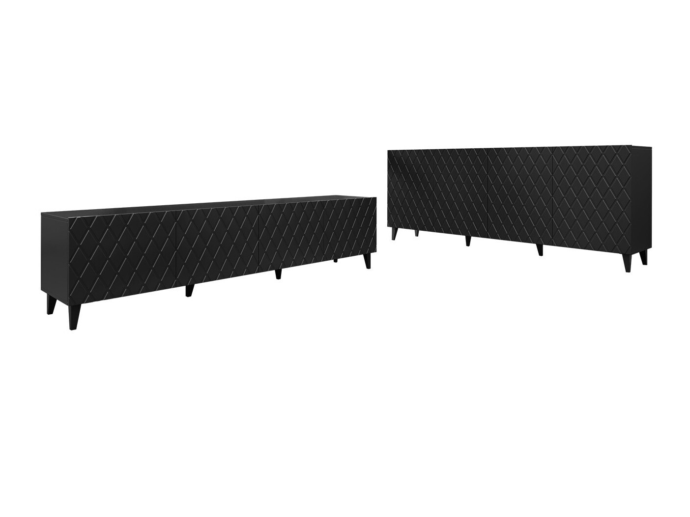 Komplet za dnevno sobo Charlotte 188 (Črna)