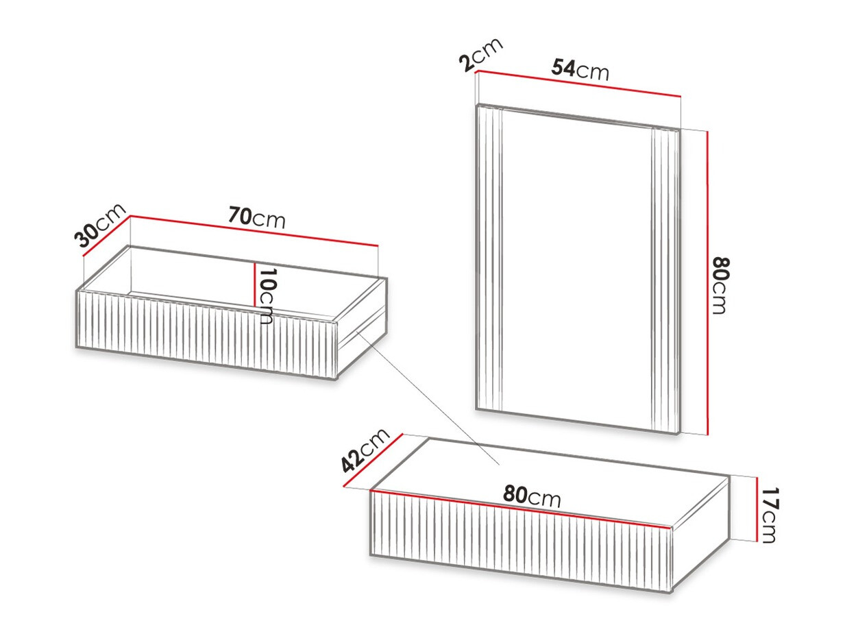 Toaletna mizica Comes (Wotan hrast)