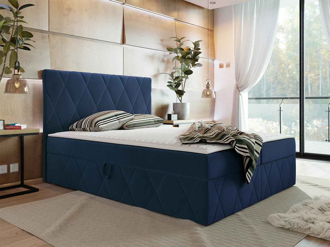 Boxspring postelja Comfivo Avis (Magic Velvet 2216)
