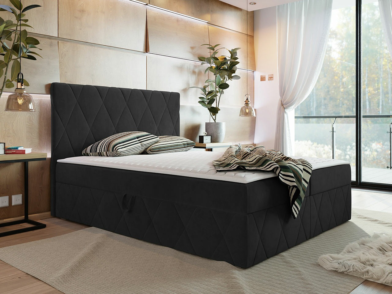 Boxspring postelja Comfivo Avis (Magic Velvet 2219)