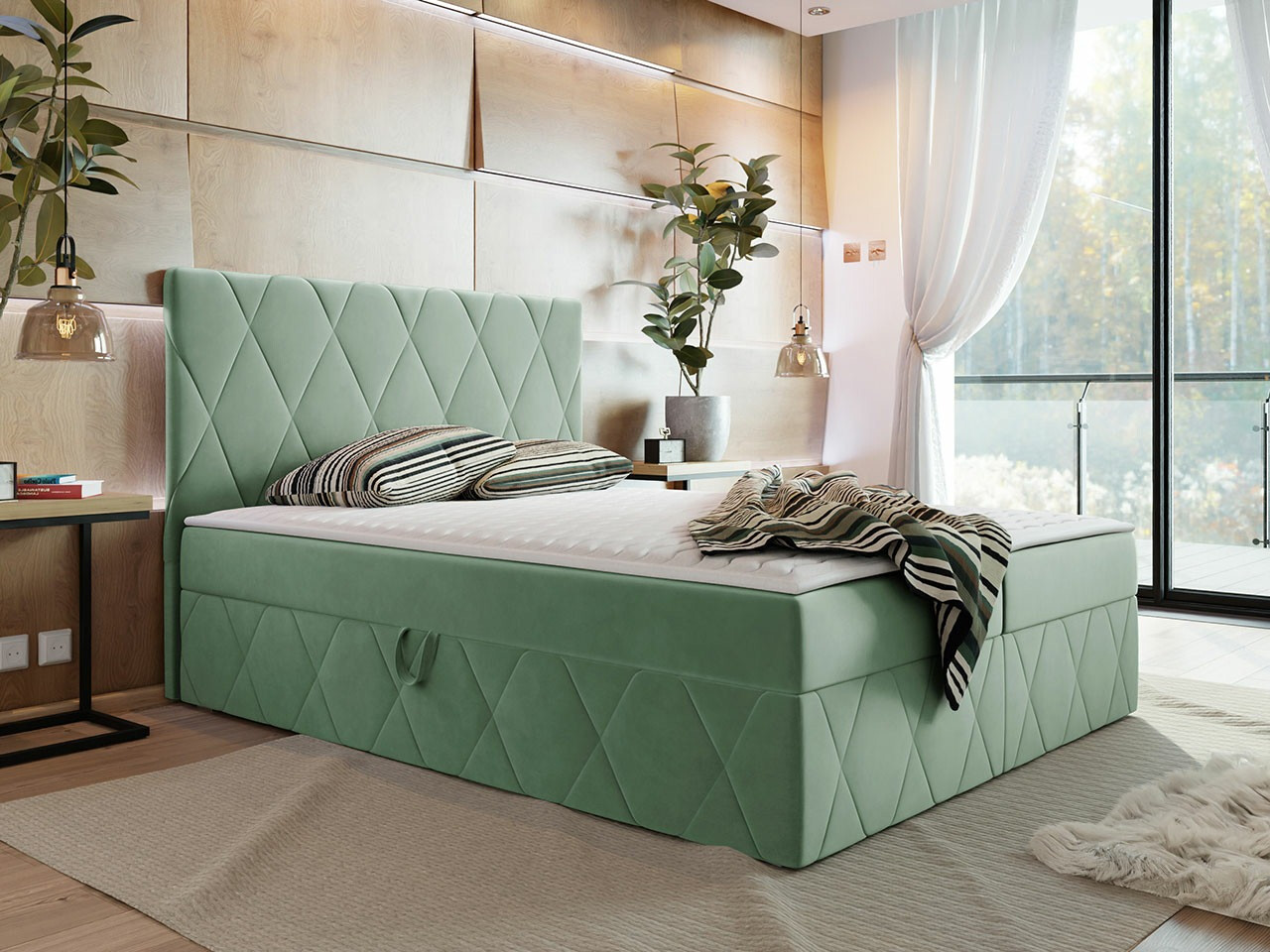 Boxspring postelja Comfivo Avis (Magic Velvet 2227)