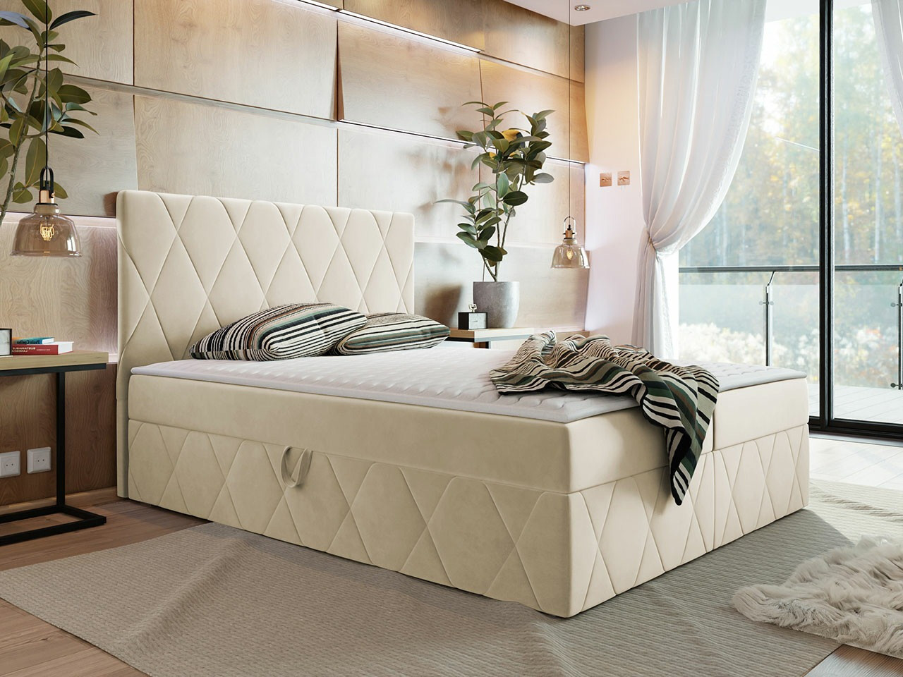 Boxspring postelja Comfivo Avis (Magic Velvet 2250)