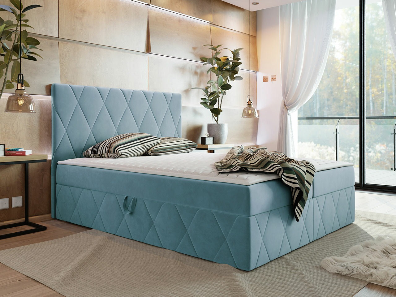 Boxspring postelja Comfivo Avis (Magic Velvet 2260)