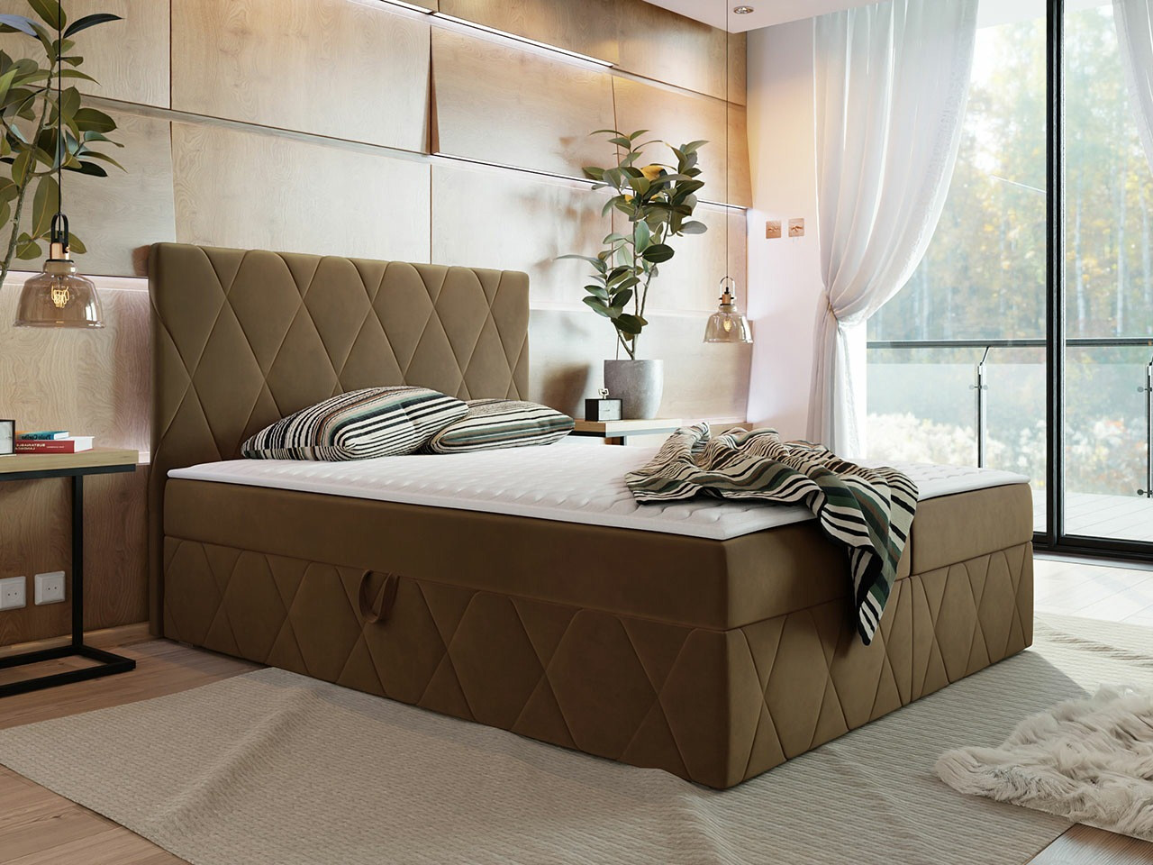 Boxspring postelja Comfivo Avis (Magic Velvet 2299)