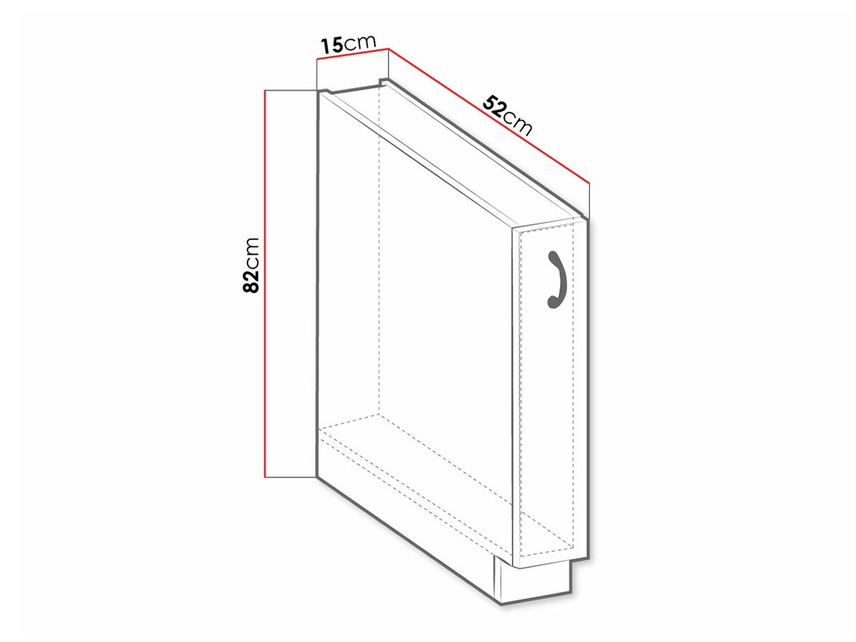 Modularna omarica z izvlečno košaro Retro Grey 101