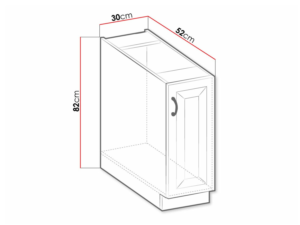Modularna omarica z izvlečno košaro Retro Grey 102