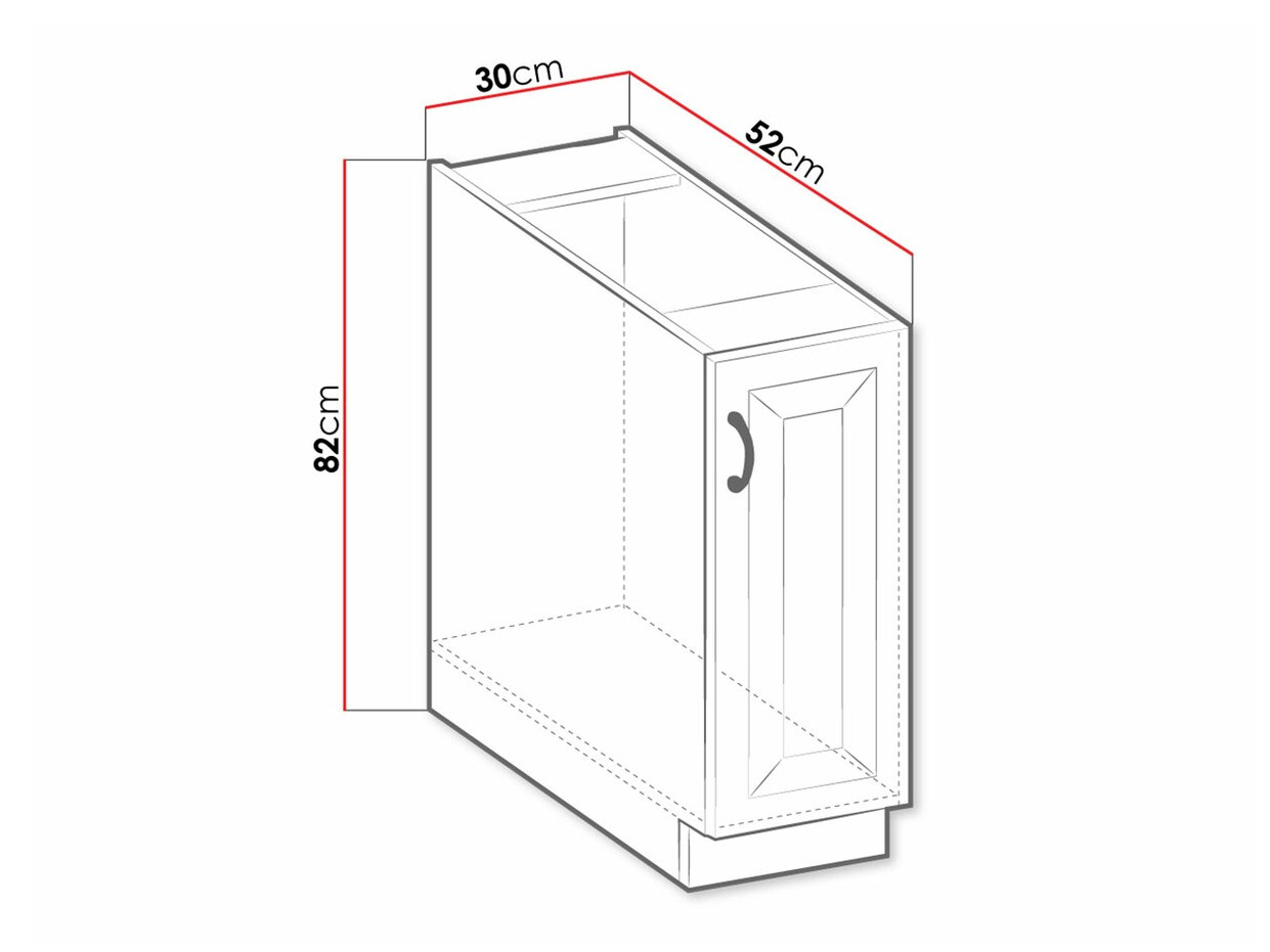 Modularna omarica z izvlečno košaro Retro White 102