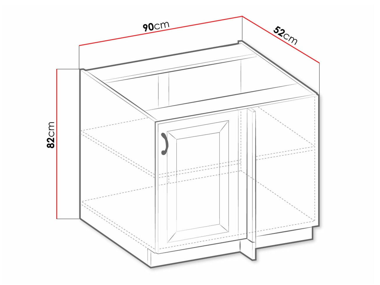 Modularna omarica z vrati Retro Grey 100