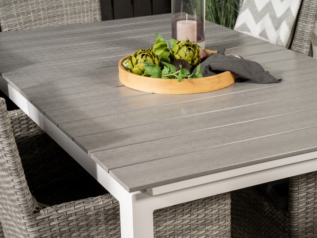 Komplet mize in stolov Dallas 3025 (Siva)