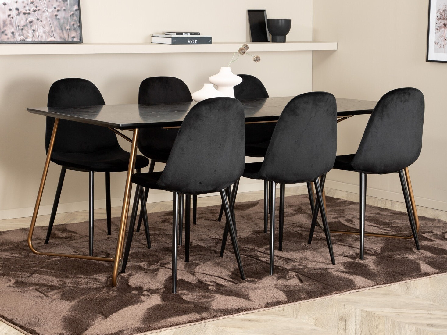 Jedilniški komplet Dallas 2713 (Črna)