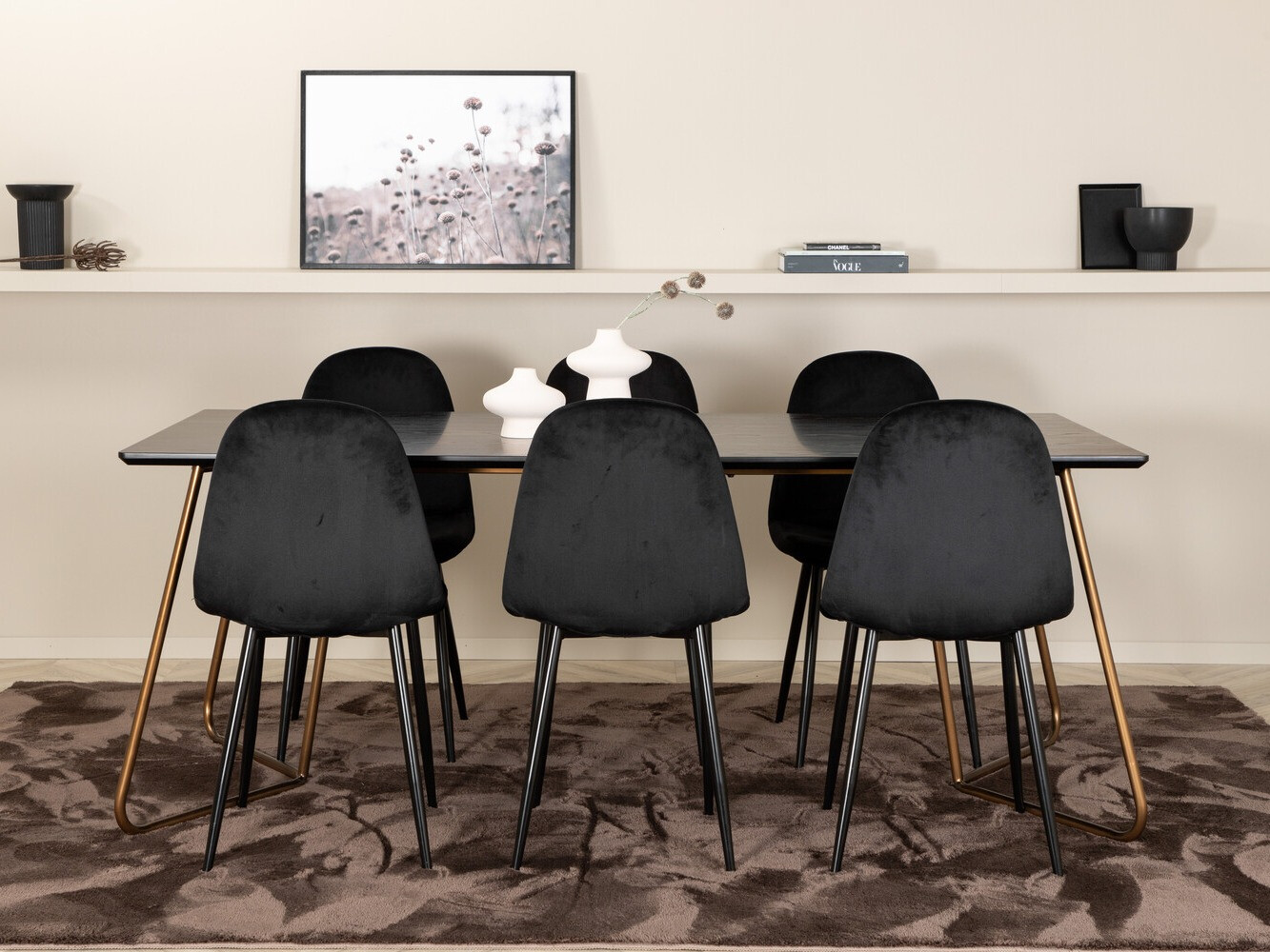 Jedilniški komplet Dallas 2713 (Črna)