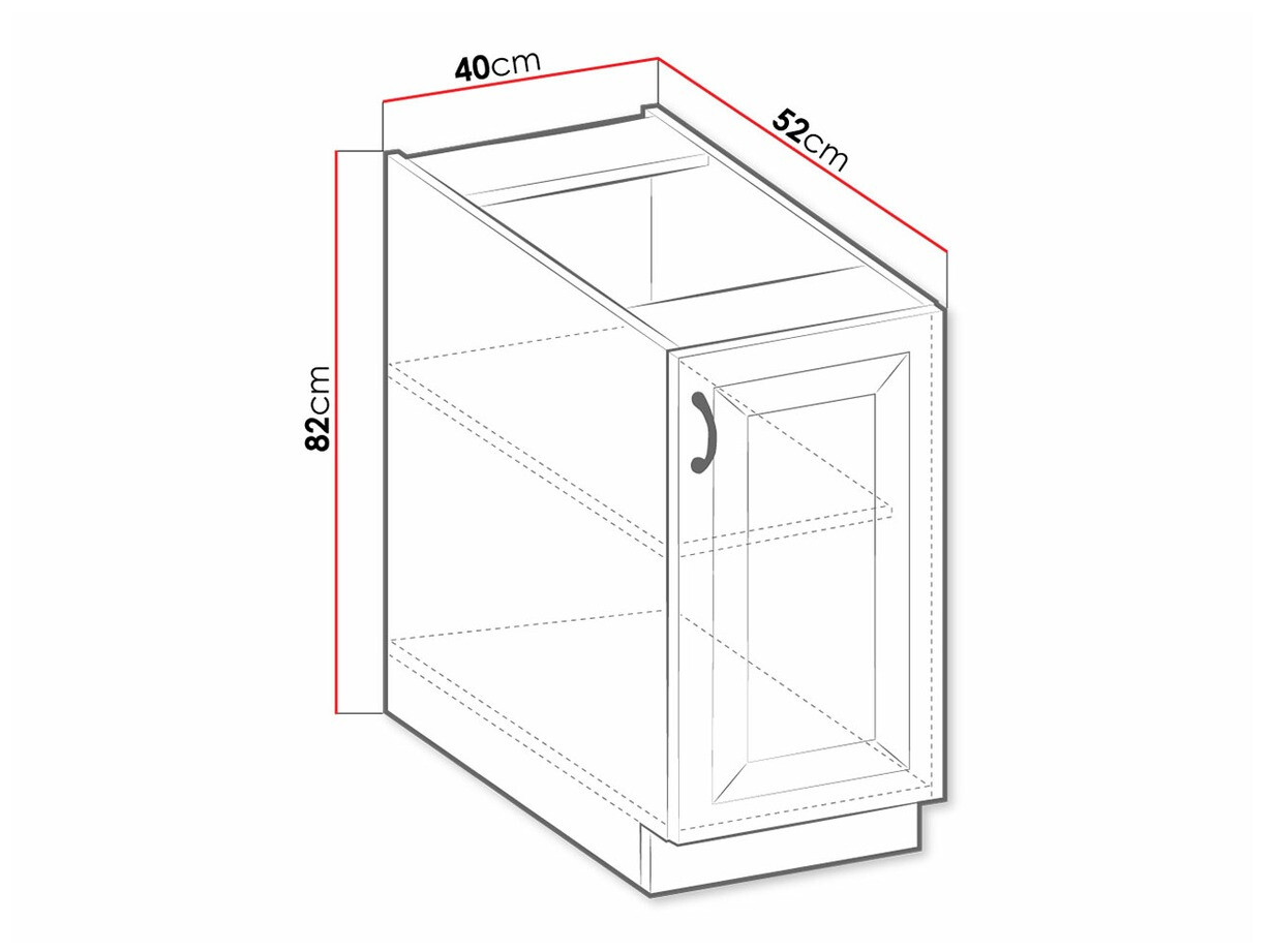 Modularna omarica z vrati Retro Grey 103