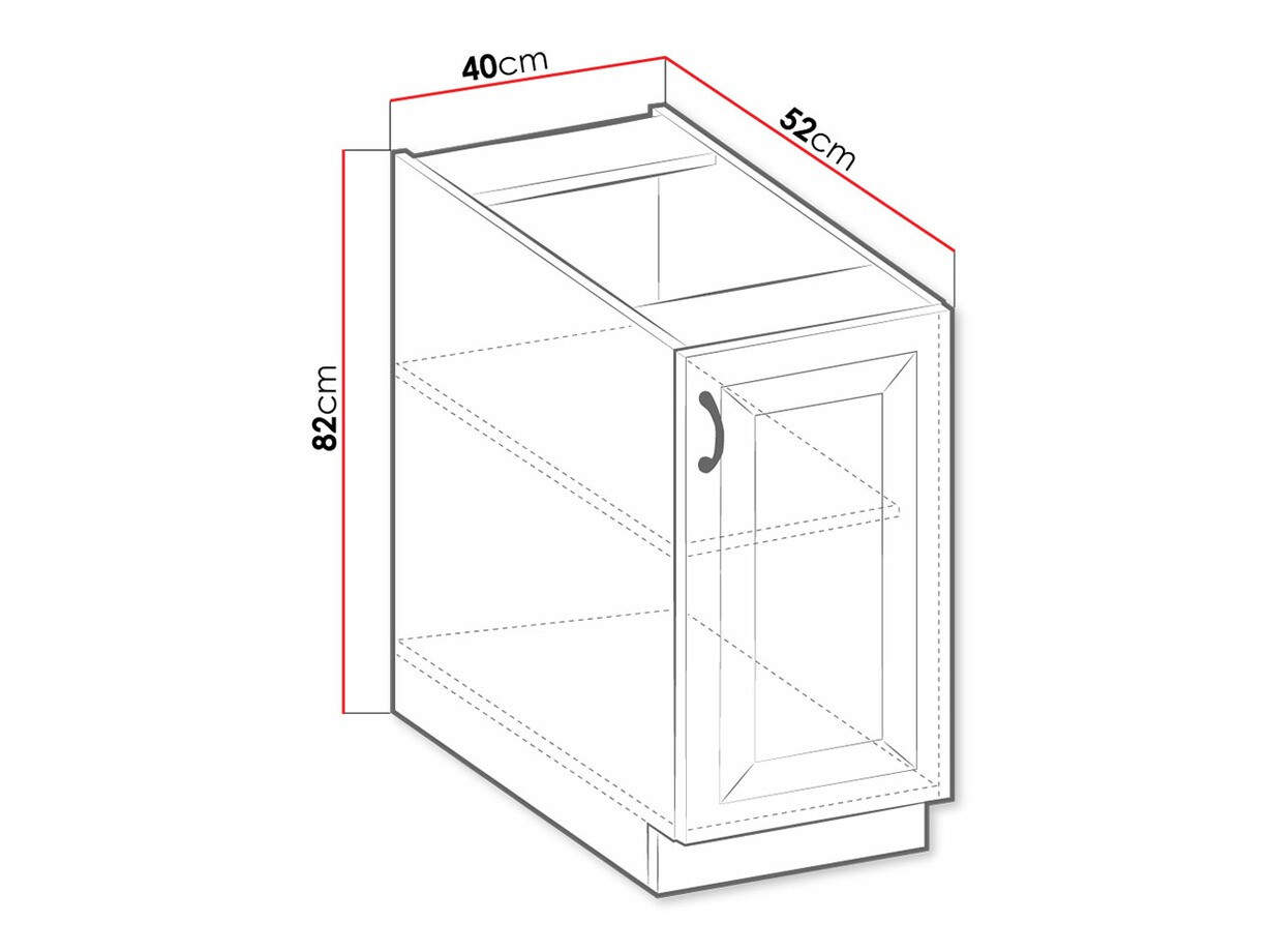 Modularna omarica z vrati Retro White 103