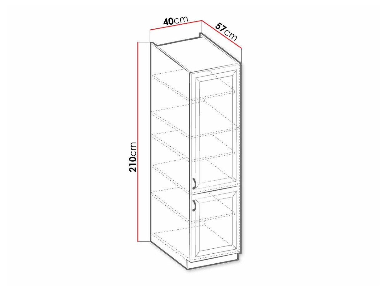 Modularna omarica z vrati Retro White 104