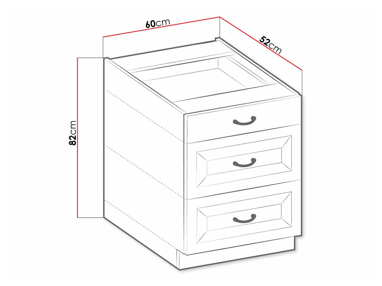 Modularna omarica s predali Retro Grey 108