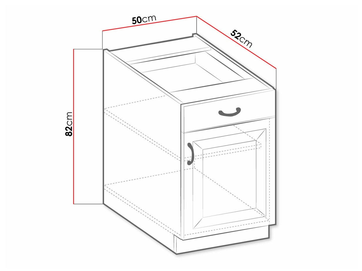 Modularna omarica s predalom in vrati Retro Grey 105