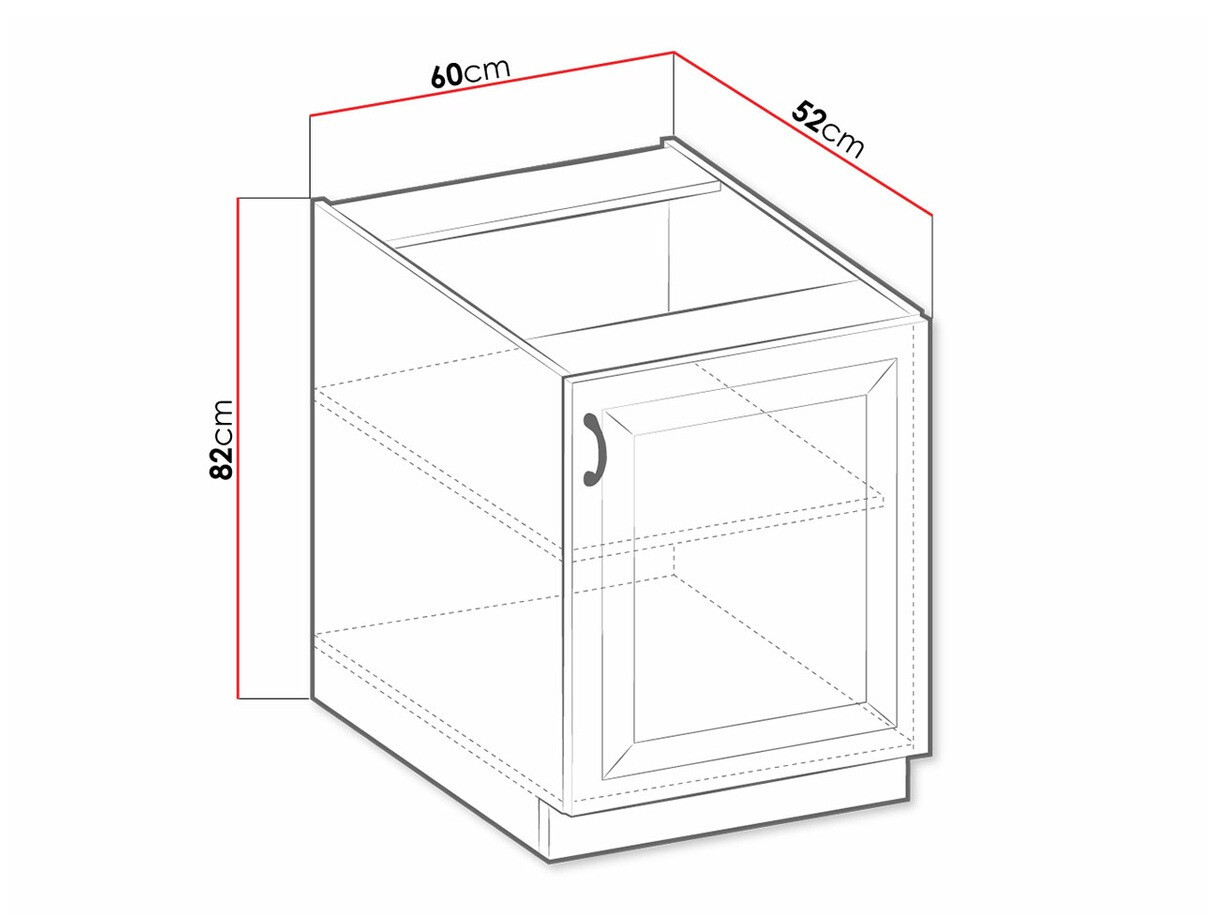 Modularna omarica z vrati Retro Grey 107