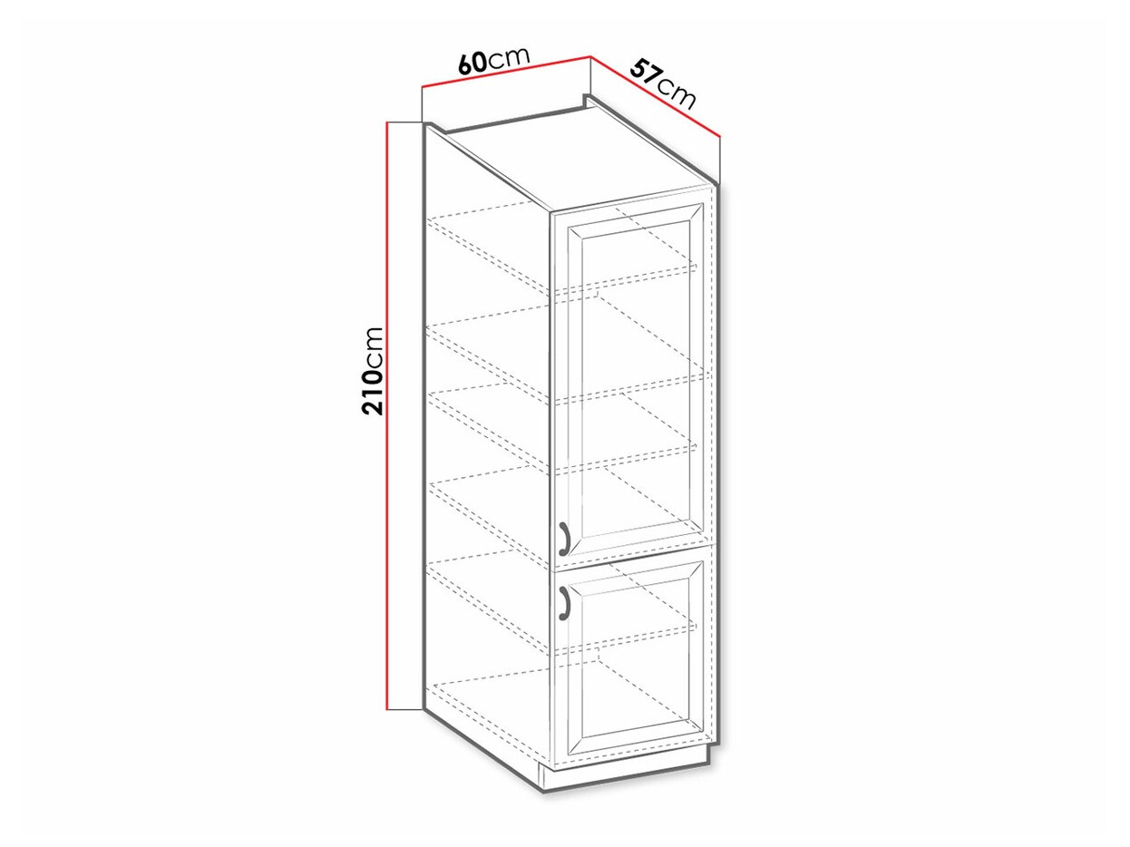 Modularna omarica z vrati Retro Grey 110