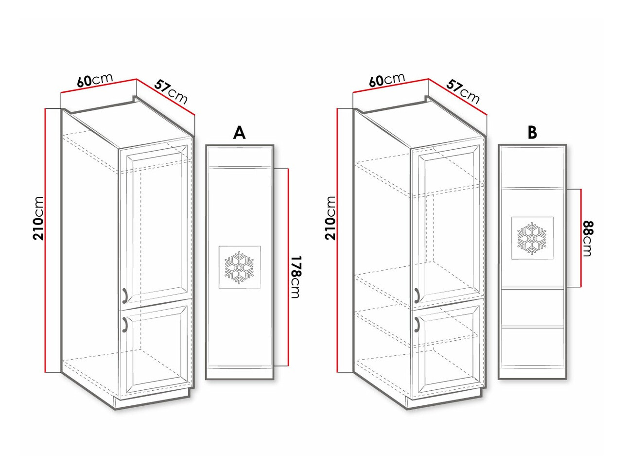 Modularna omarica z vrati Retro Grey 118