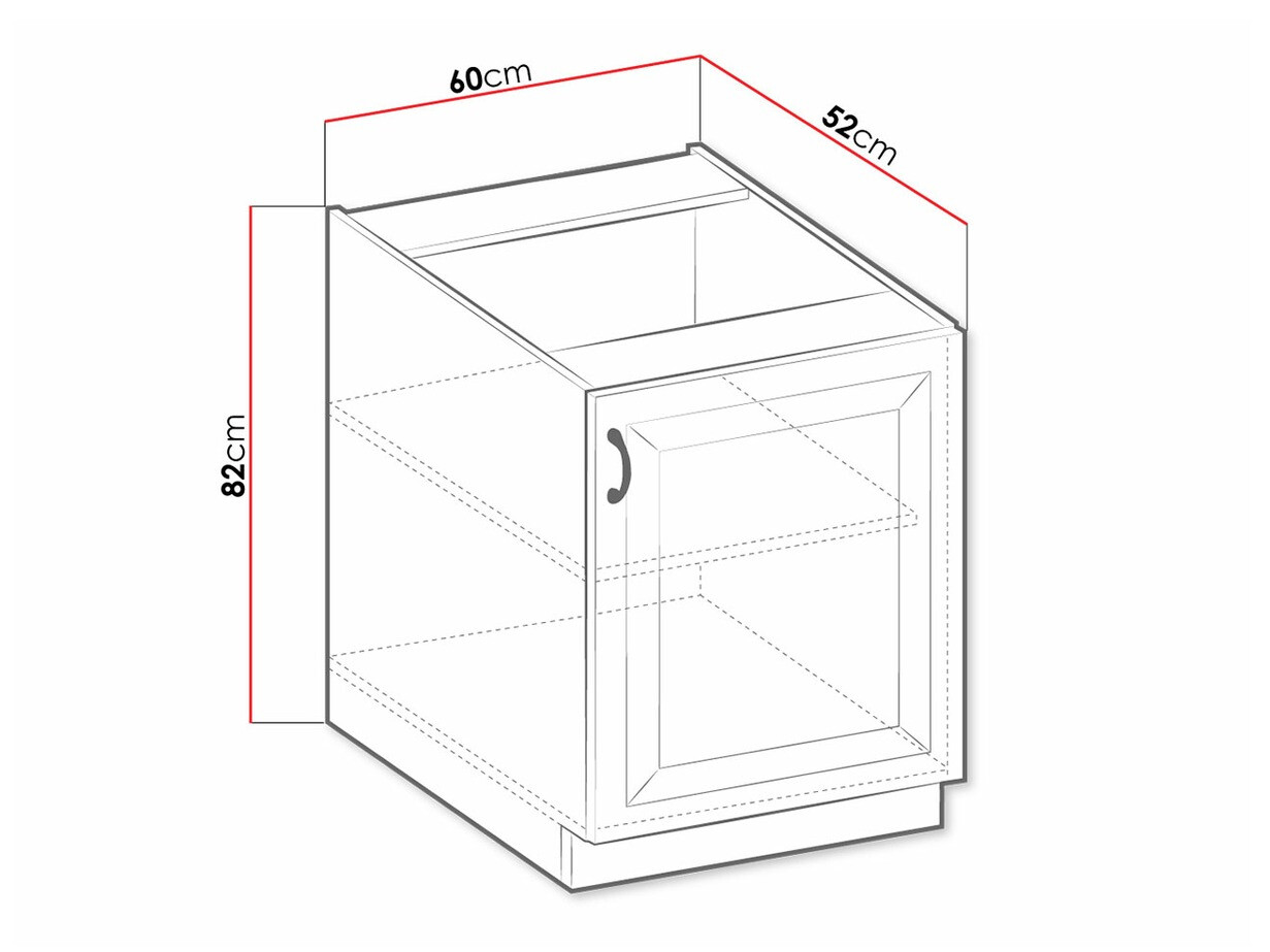 Modularna omarica z vrati Retro White 107