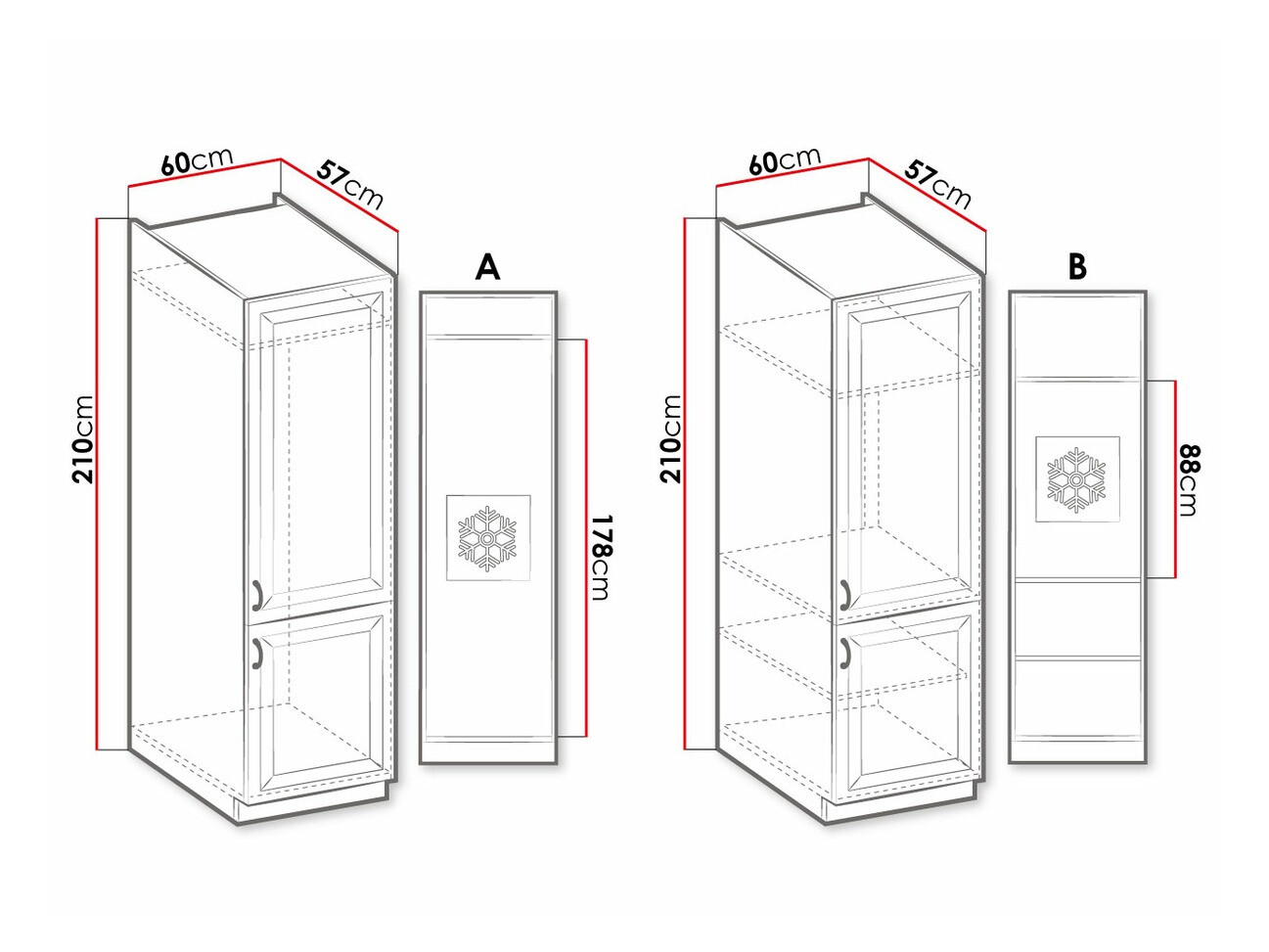 Modularna omarica z vrati Retro White 118