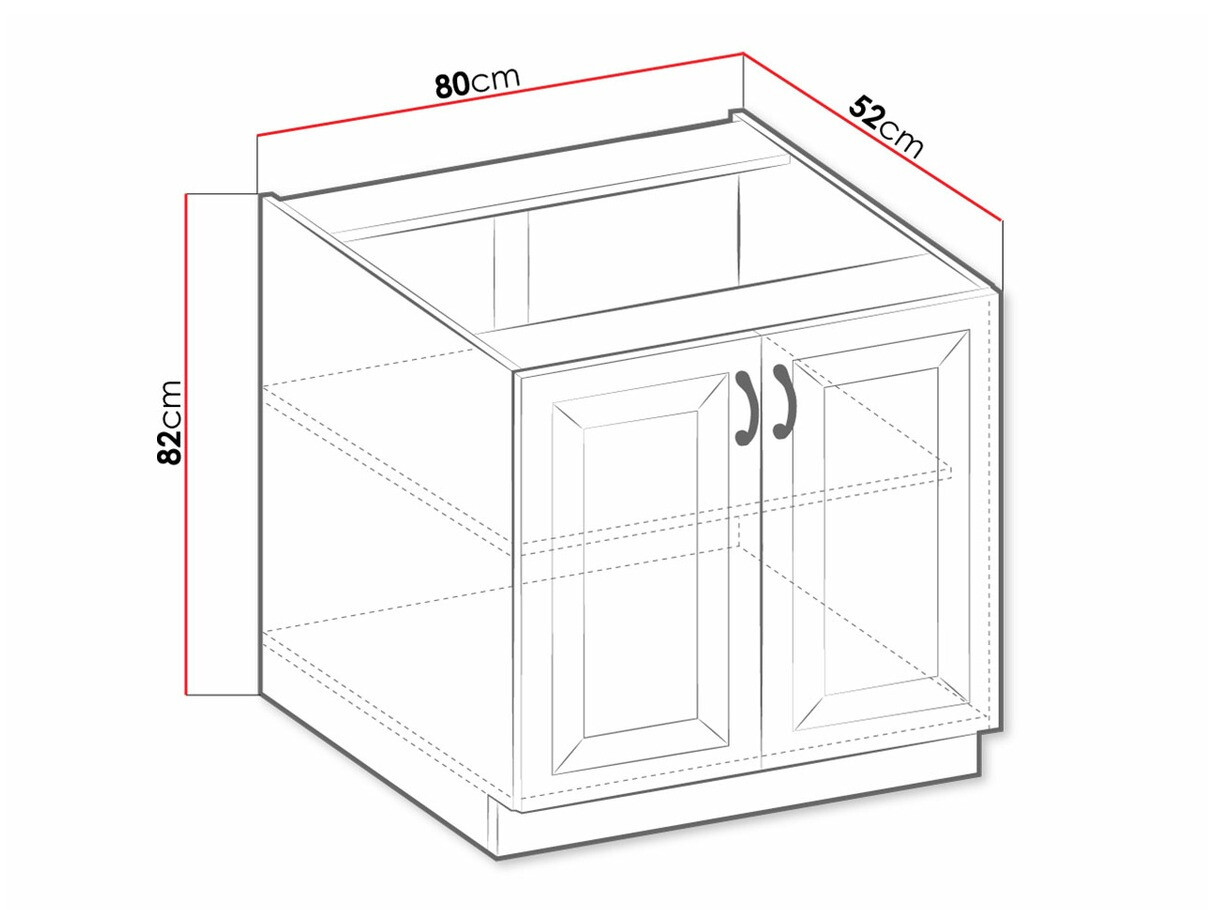 Modularna omarica z vrati Retro White 119