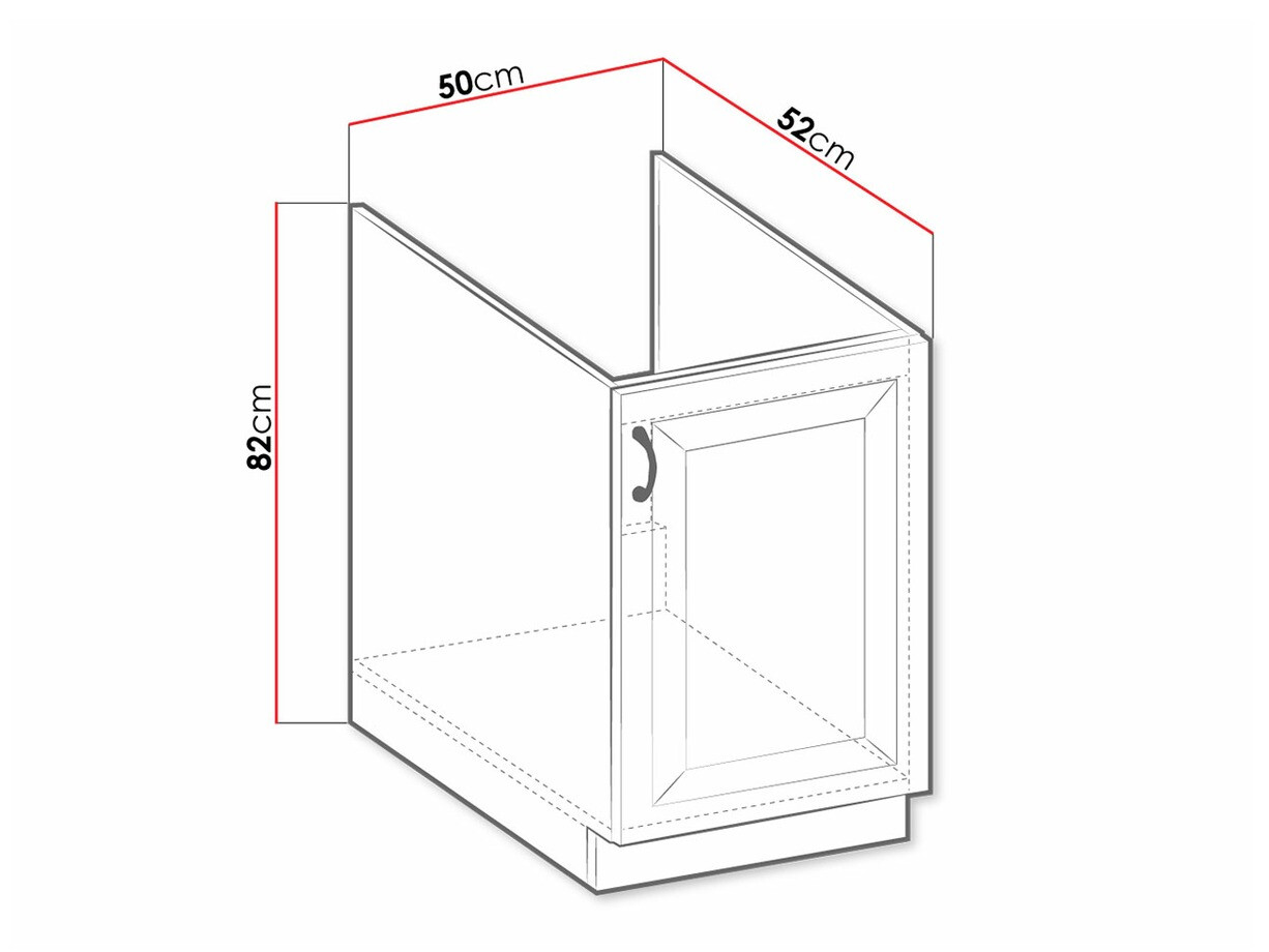 Modularna omarica za pomivalno korito z vrati Retro Grey 106