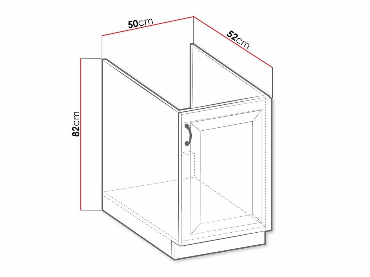 Modularna omarica za pomivalno korito z vrati Retro White 106