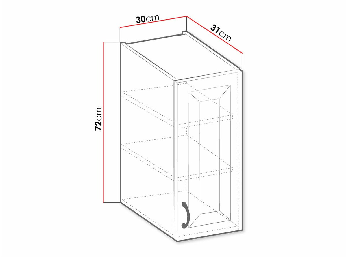 Modularna stenska omarica Retro Grey 123