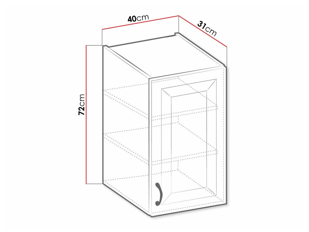 Modularna stenska omarica Retro Grey 126