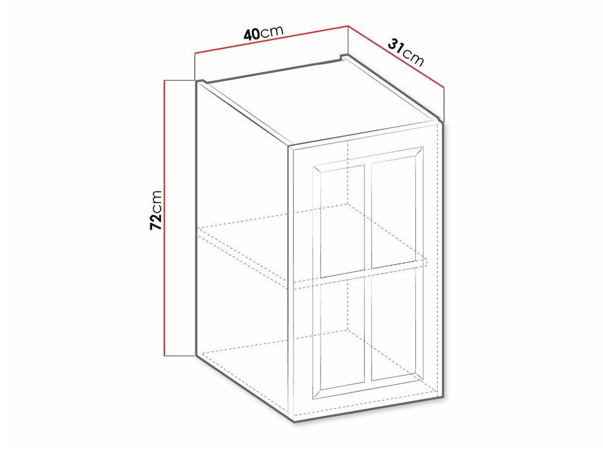 Modularna stenska omarica Retro Grey 128