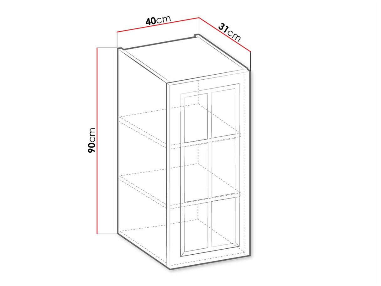 Modularna stenska omarica Retro Grey 129