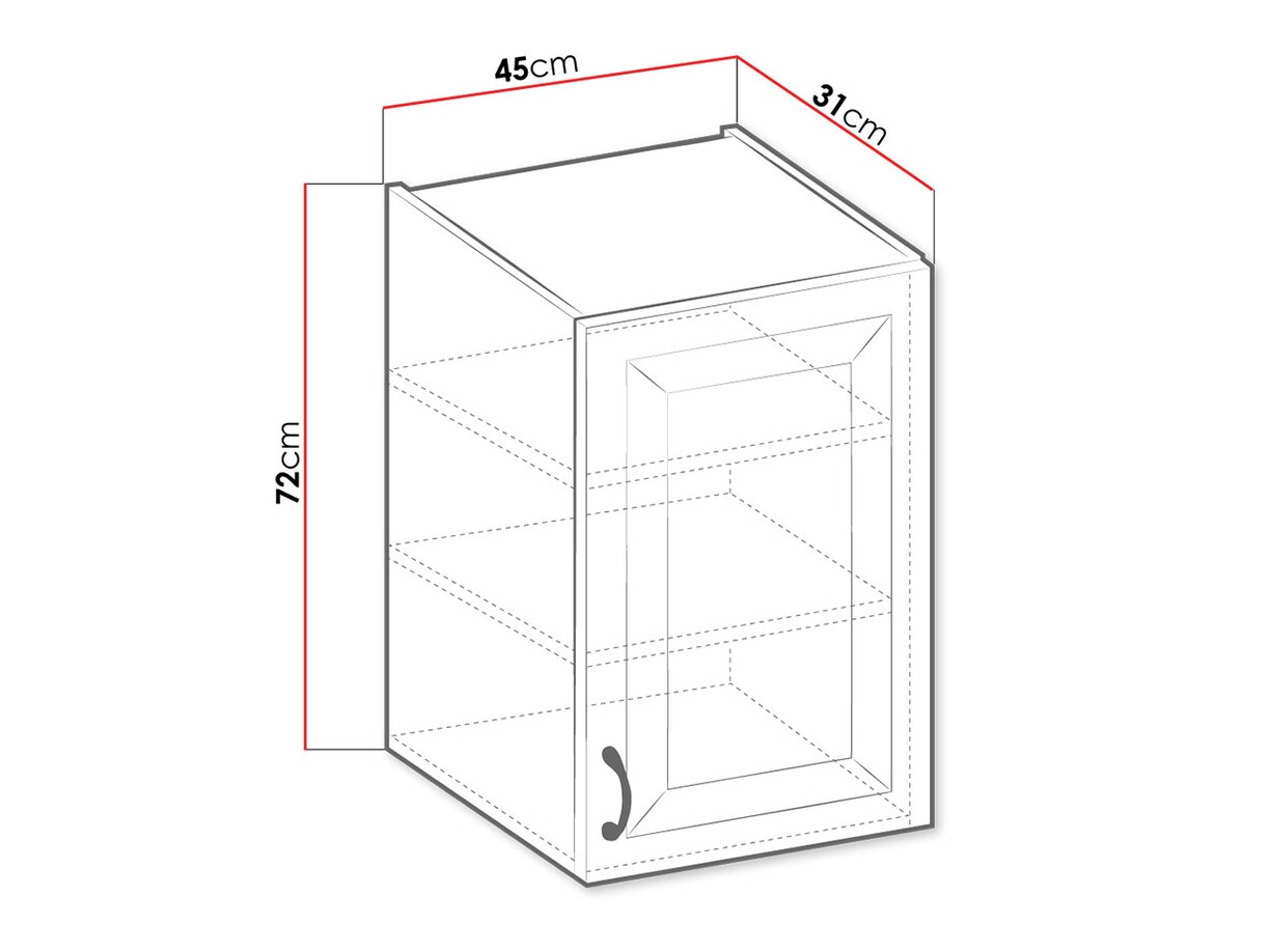 Modularna stenska omarica Retro Grey 130