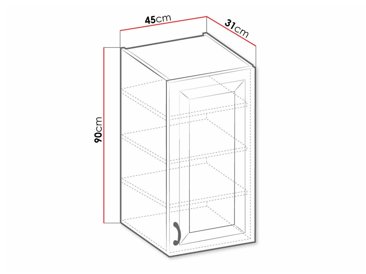 Modularna stenska omarica Retro Grey 131