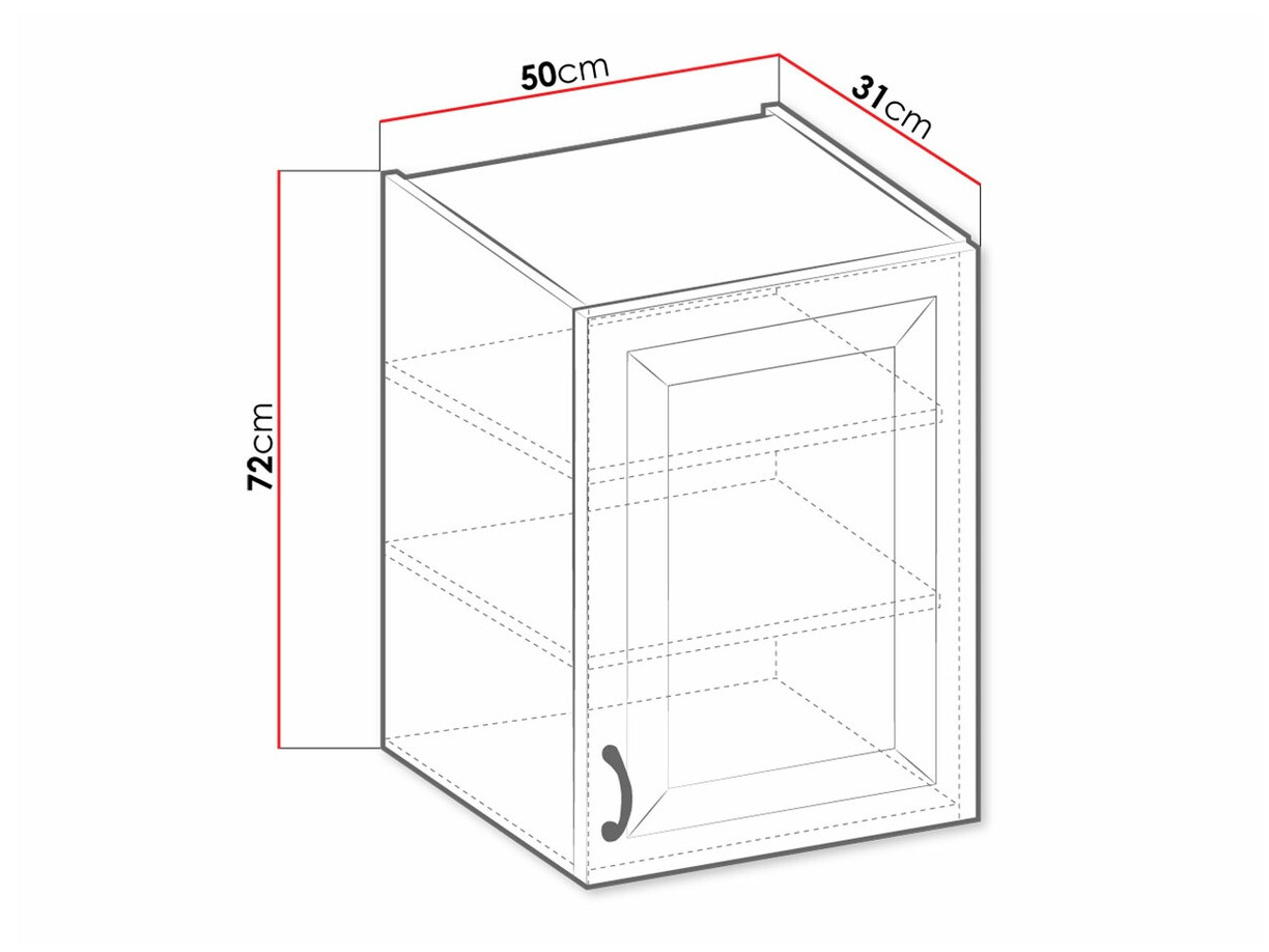Modularna stenska omarica Retro Grey 132