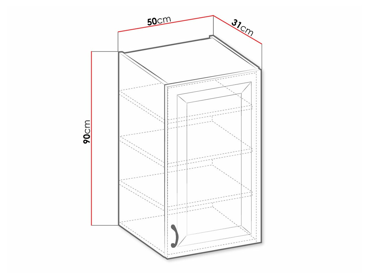 Modularna stenska omarica Retro Grey 133