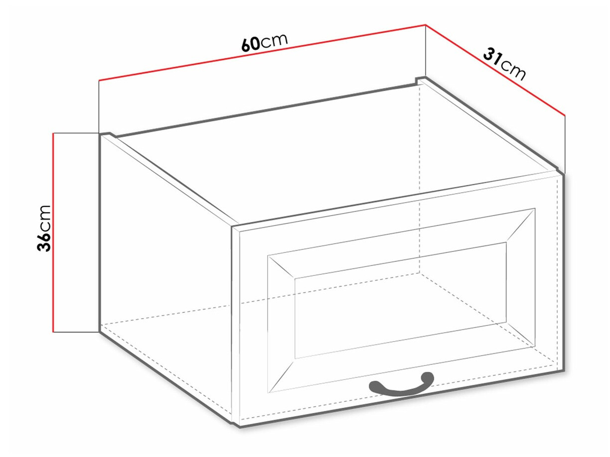 Modularna stenska omarica Retro Grey 137