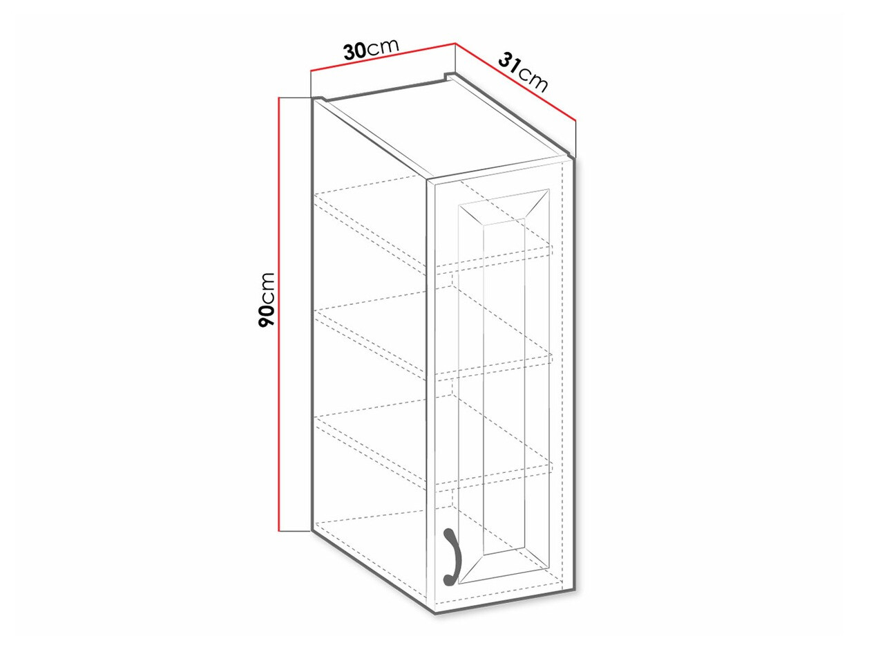 Modularna stenska omarica Retro White 124