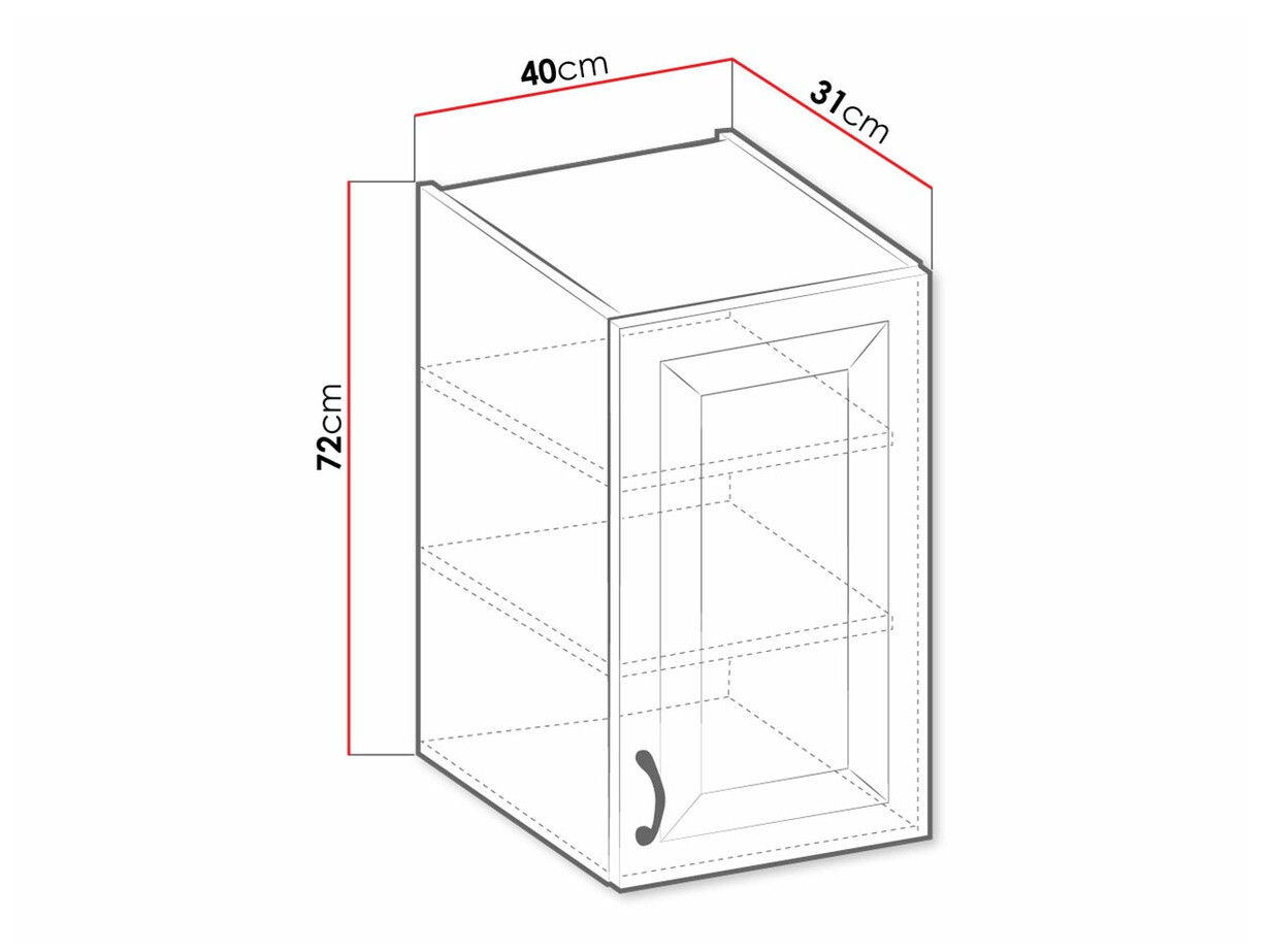 Modularna stenska omarica Retro White 126