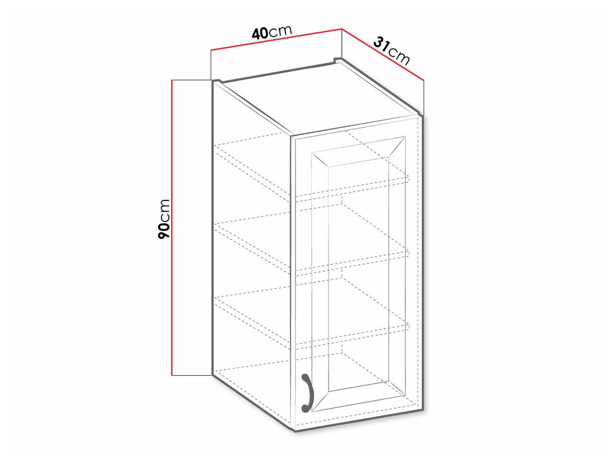 Modularna stenska omarica Retro White 127