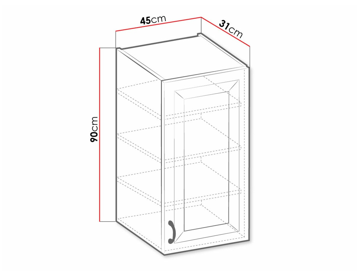 Modularna stenska omarica Retro White 131
