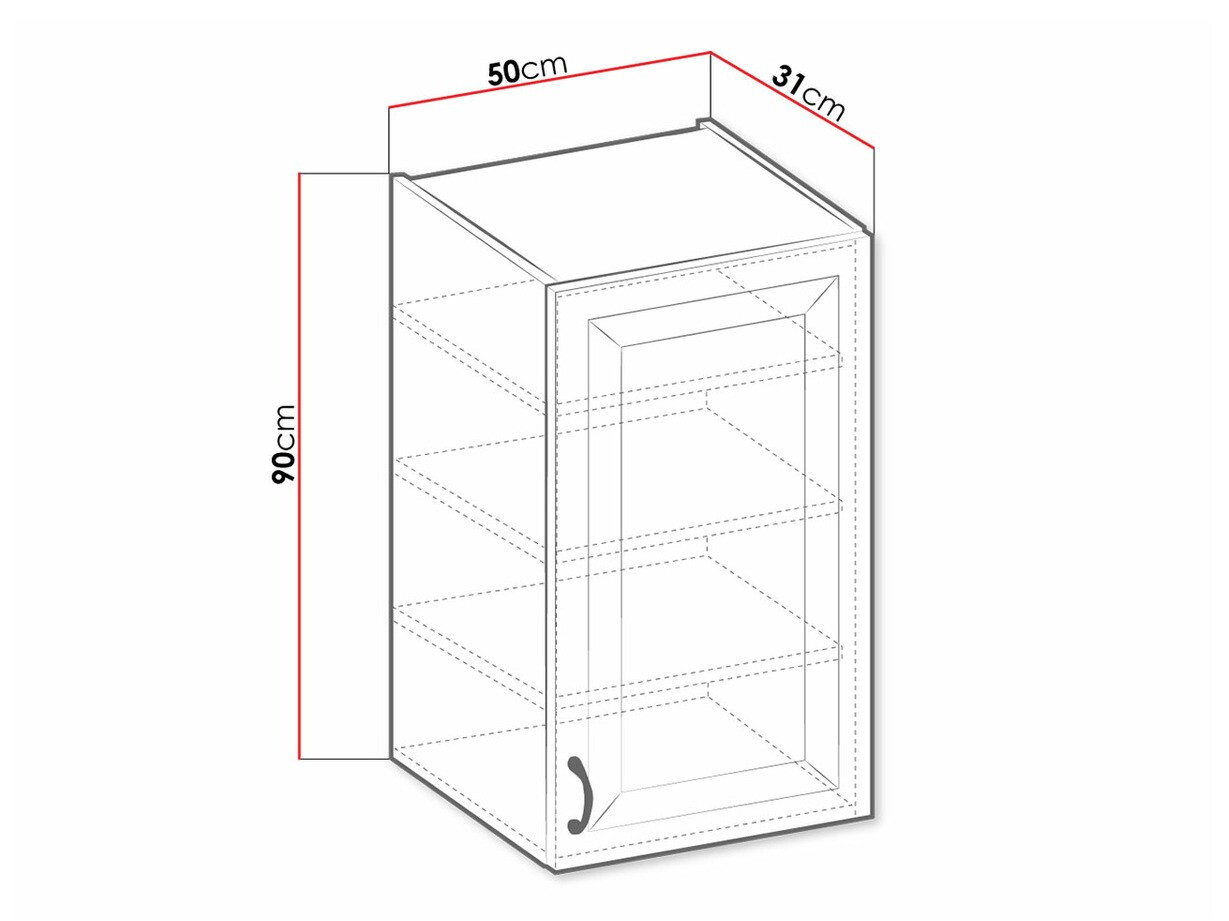 Modularna stenska omarica Retro White 133