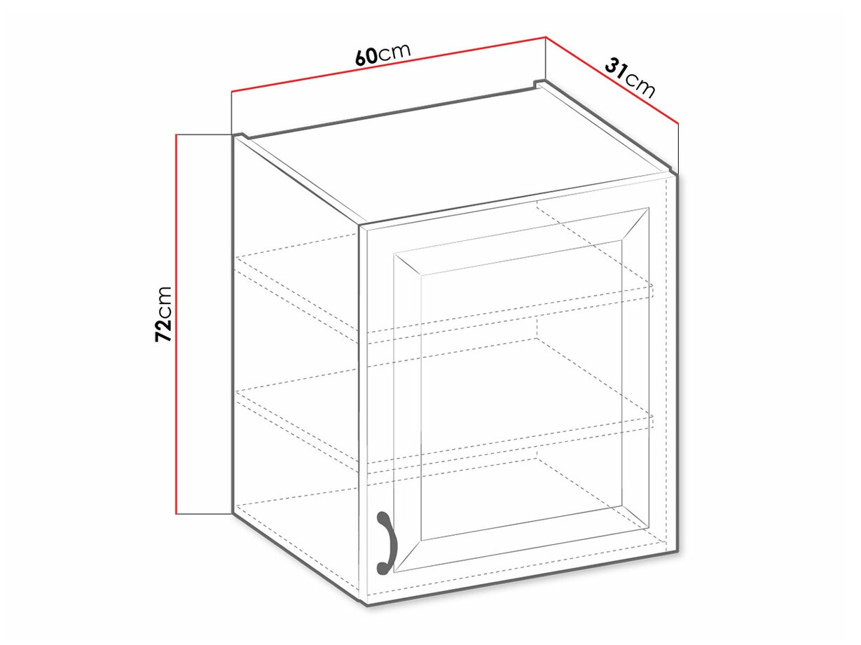 Modularna stenska omarica Retro White 135
