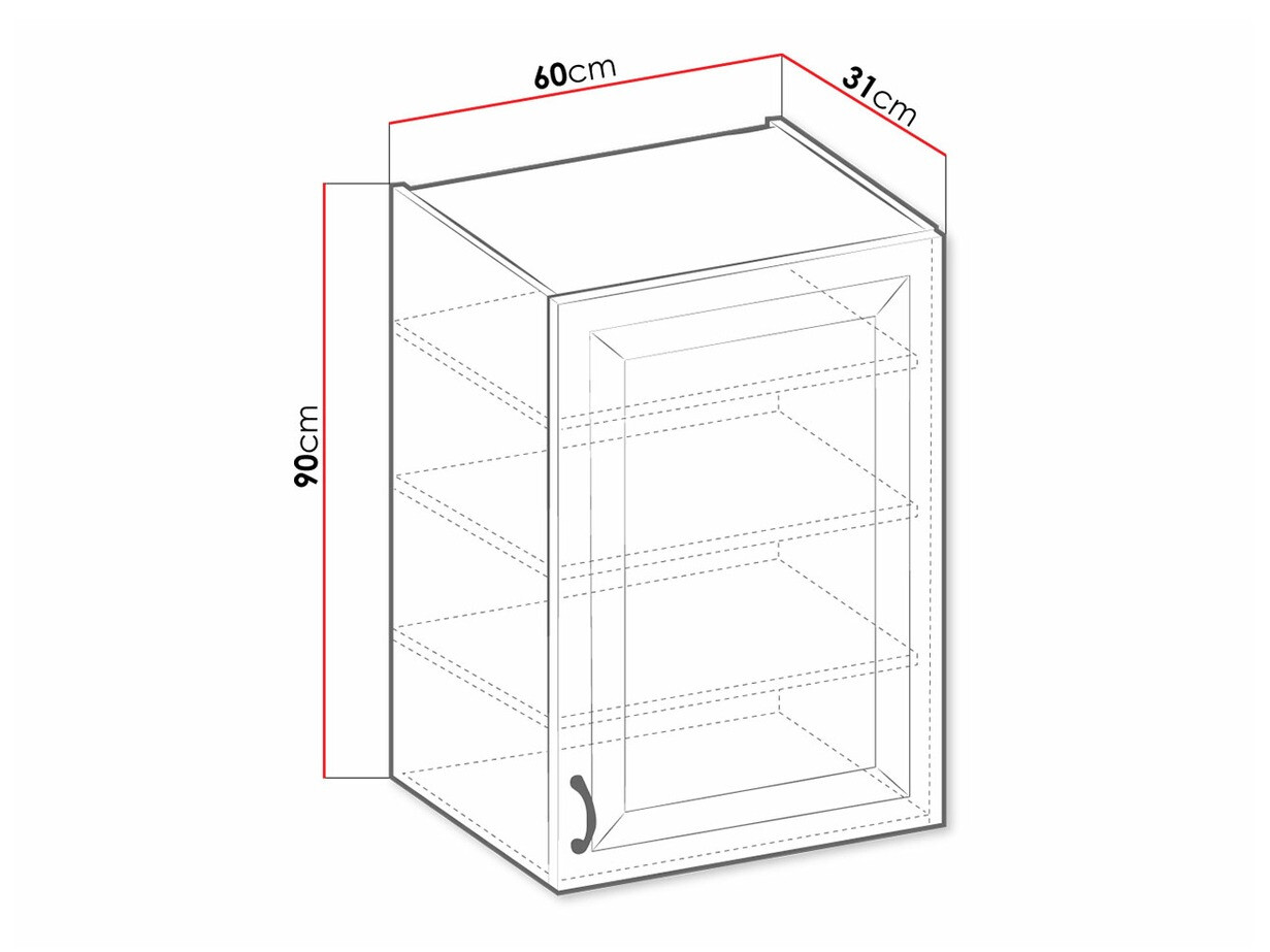 Modularna stenska omarica Retro White 136