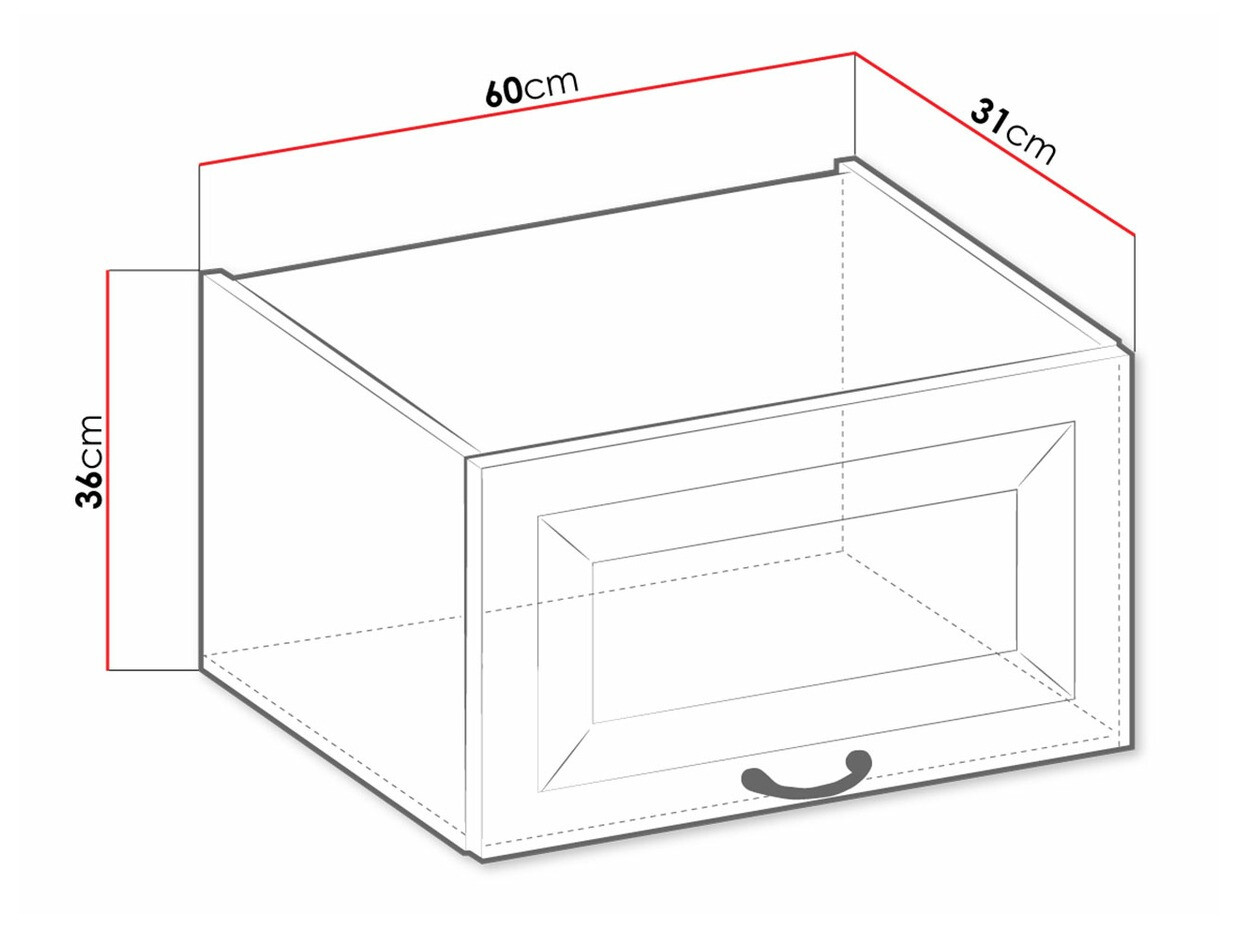 Modularna stenska omarica Retro White 137