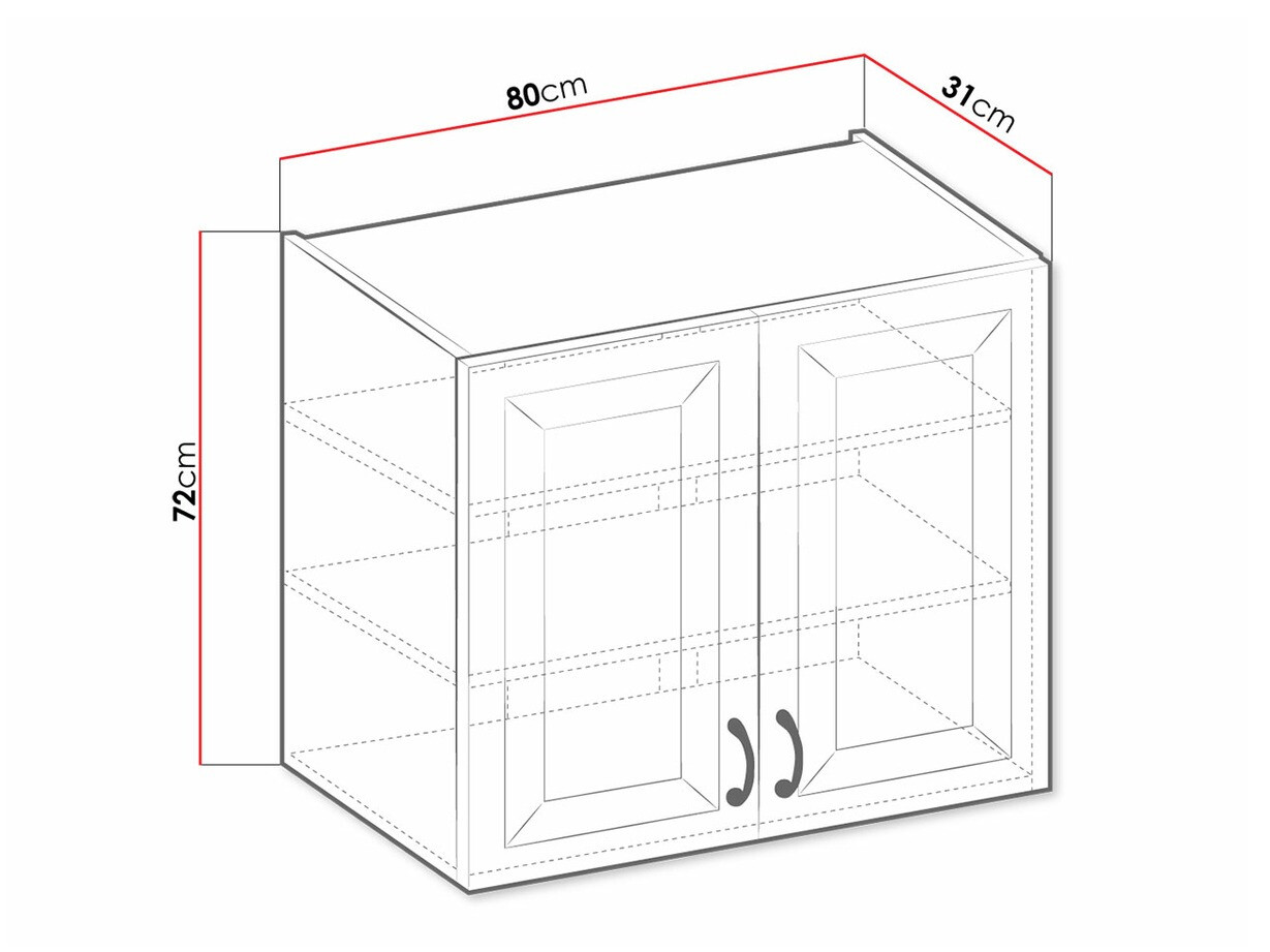 Modularna stenska omarica Retro White 139