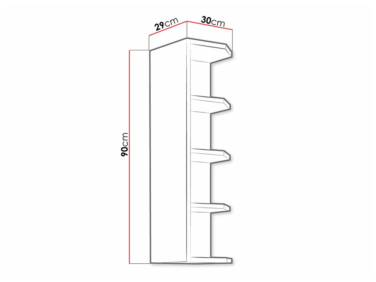 Stenska polica Retro Grey 125