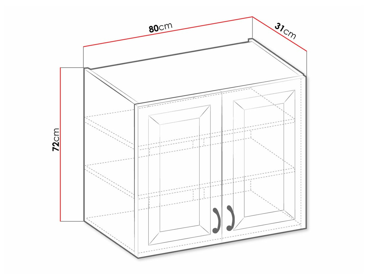 Modularna stenska omarica Retro Grey 139